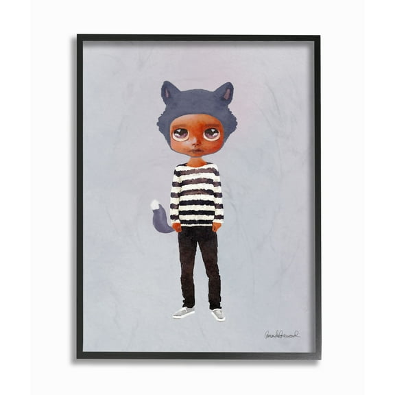 Stupell Industries Fashion Designer Animal Kid Watercolor Framed Wall Art by Amanda Greenwood