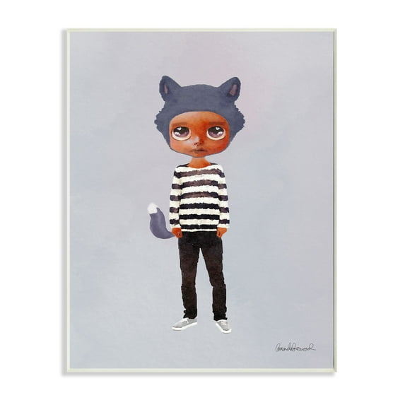 Stupell Industries Fashion Designer Animal Kid Watercolor Wall Plaque by Amanda Greenwood