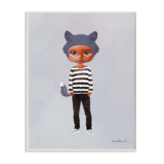 Stupell Industries Fashion Designer Animal Kid Watercolor Wall Plaque by Amanda Greenwood
