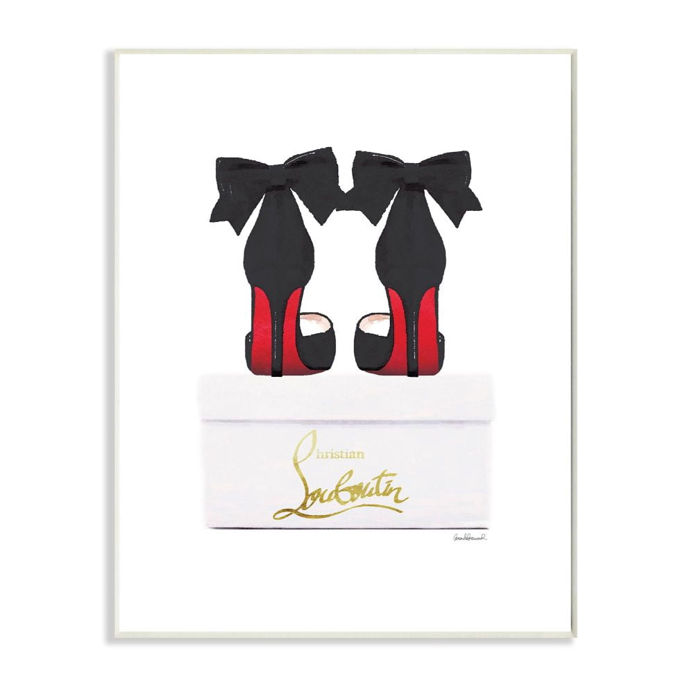 Stupell Industries Fashion Designer Black Shoes On Box Wall Plaque by Amanda Greenwood