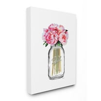 Stupell Industries Fashion Designer Flower Jar Pink Rose Watercolor Canvas Wall Art by Amanda Greenwood