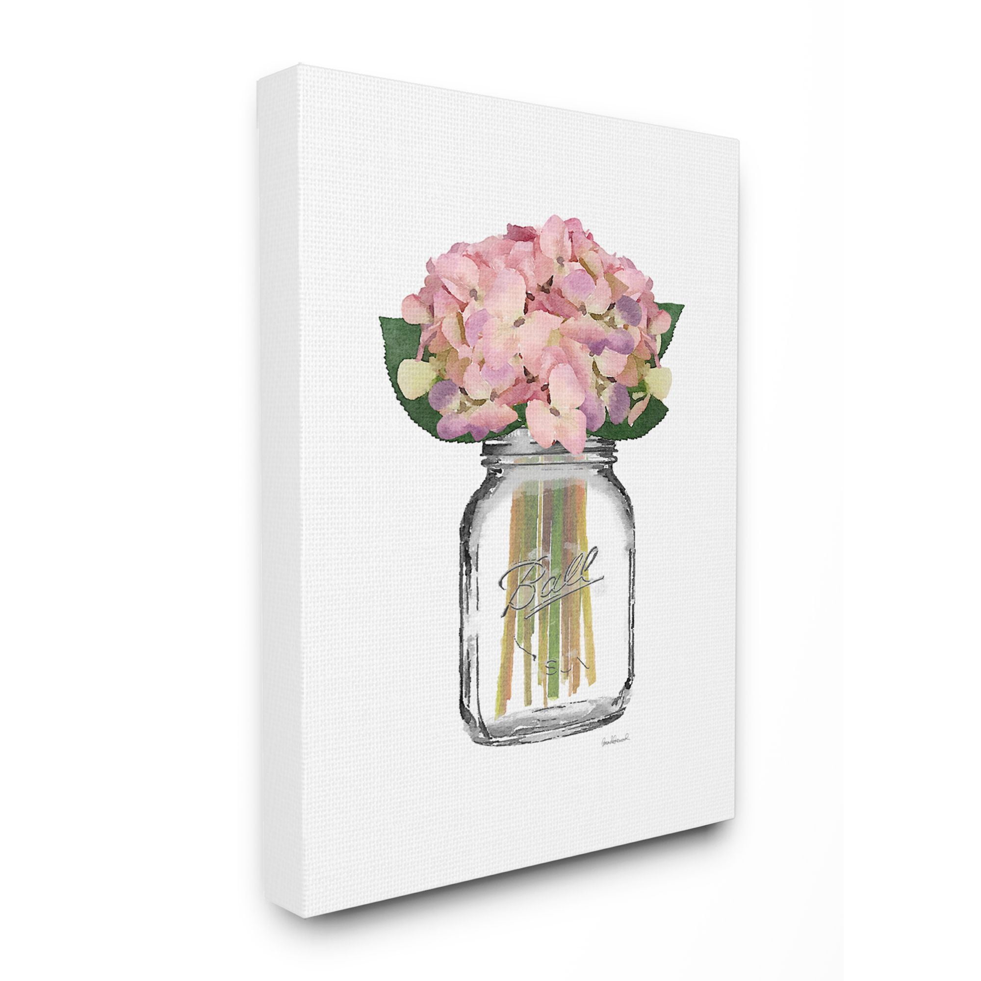 Stupell Industries Fashion Designer Flower Jar Pink Watercolor Canvas Wall Art by Amanda Greenwood