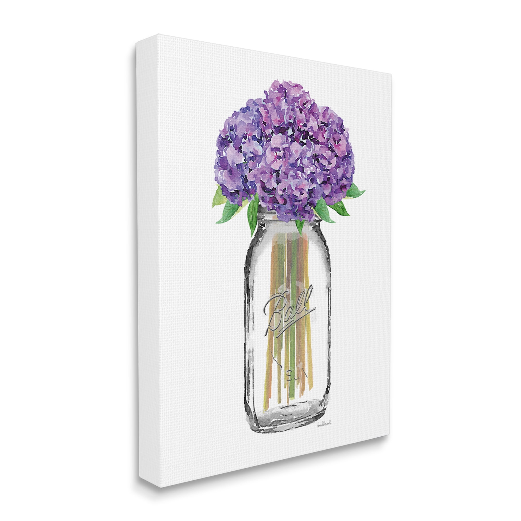 Stupell Industries Fashion Designer Flower Jar Purple Watercolor Canvas Wall Art by Amanda Greenwood