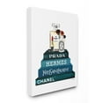 thumbnail image 1 of Stupell Industries Fashion Designer Makeup Bookstack Blue Watercolor Canvas Wall Art by Amanda Greenwood, 1 of 1