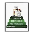 thumbnail image 1 of Stupell Industries Art Deco Fashion Designer Makeup Bookstack Green Watercolor Black Framed Giclee Art, 16 x 20, by Amanda Greenwood, 1 of 7