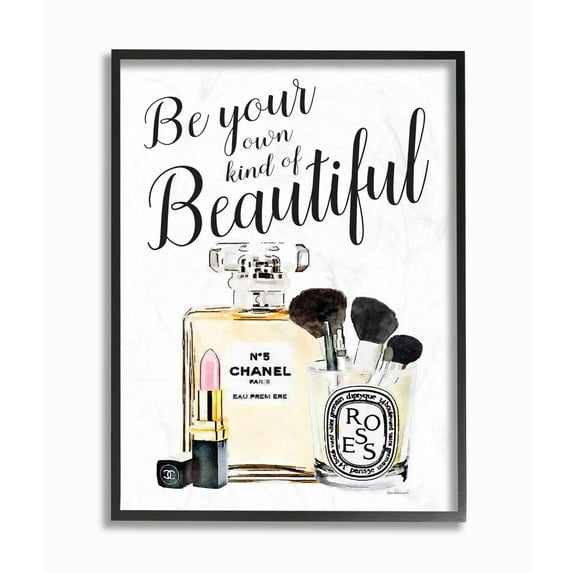Stupell Industries Fashion Designer Makeup Inspiring Word Watercolor Framed Wall Art by Amanda Greenwood