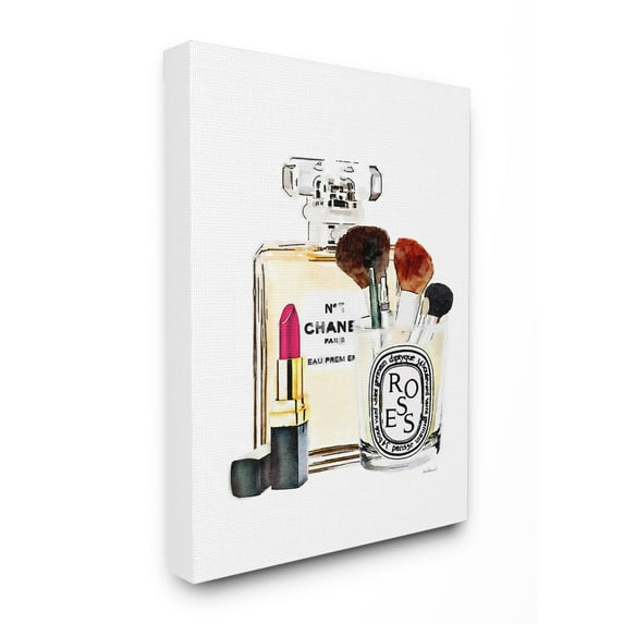 Stupell Industries Fashion Designer Makeup Perfume Lipstick Watercolor Canvas Wall Art by Amanda Greenwood