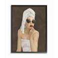 thumbnail image 1 of Stupell Industries Fashion Designer Model Makeup Red Brown Painting Framed Wall Art by Ziwei Li, 1 of 1