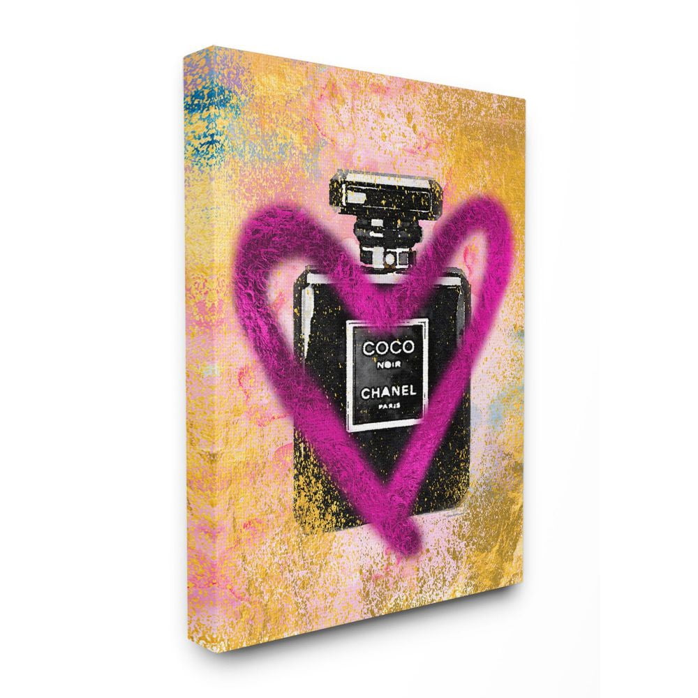 Stupell Industries Fashion Designer Perfume Pink Gold Textured Paint Canvas Wall Art by Amanda Greenwood