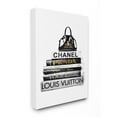 thumbnail image 1 of Stupell Industries Fashion Designer Purse Bookstack Black And White Watercolor Canvas Wall Art by Amanda Greenwood, 1 of 6