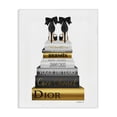 thumbnail image 1 of Stupell Industries Modern Fashion Designer Shoes Bookstack Black Gold Watercolor Canvas Art, 16 x 20, by Amanda Greenwood, 1 of 7