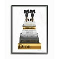 thumbnail image 1 of Stupell Industries Fashion Designer Shoes Bookstack Black Gold Watercolor Framed Wall Art by Amanda Greenwood, 1 of 8