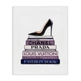 thumbnail image 1 of Stupell Industries Art Deco Fashion Designer Shoes Bookstack Blue Purple Watercolor Canvas Art, 30 x 40, by Amanda Greenwood, 1 of 7