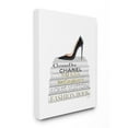 thumbnail image 1 of Stupell Industries Fashion Designer Shoes Bookstack White Gold Watercolor Canvas Wall Art by Amanda Greenwood, 1 of 1