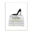 thumbnail image 1 of Stupell Industries Fashion Designer Shoes Bookstack White Gold Watercolor Wall Plaque by Amanda Greenwood, 1 of 1