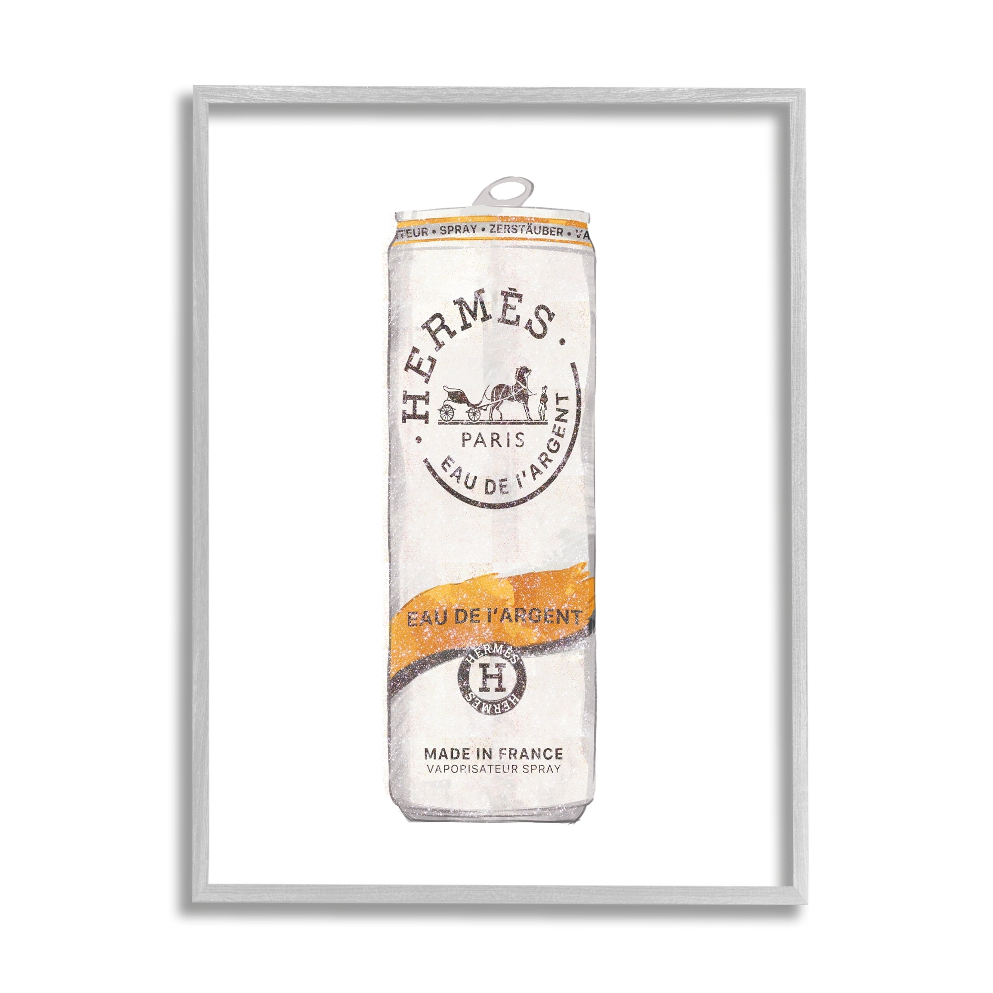 Stupell Industries Fashion Designer Style Glam Beverage Can Illustration Framed Wall Art, 16 x 20, Design by Ziwei Li