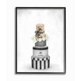 thumbnail image 1 of Stupell Industries Fashion Dog Box Stack Neutral Gray Painting Framed Wall Art by Ziwei Li, 1 of 1