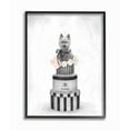 thumbnail image 1 of Stupell Industries Fashion Dog Box Stack Neutral Gray Pink Painting Framed Wall Art by Ziwei Li, 1 of 1