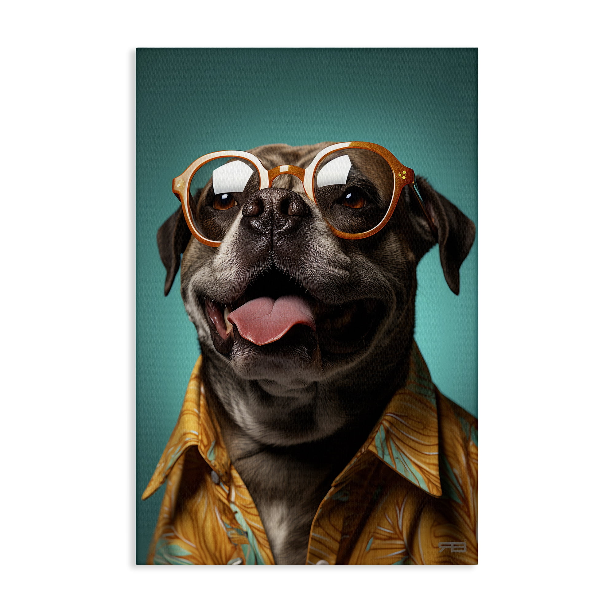 Stupell Industries Fashion Dog Friend Animals & Insects Painting Gallery Wrapped Canvas Art Print Wall Art, 24 x 36