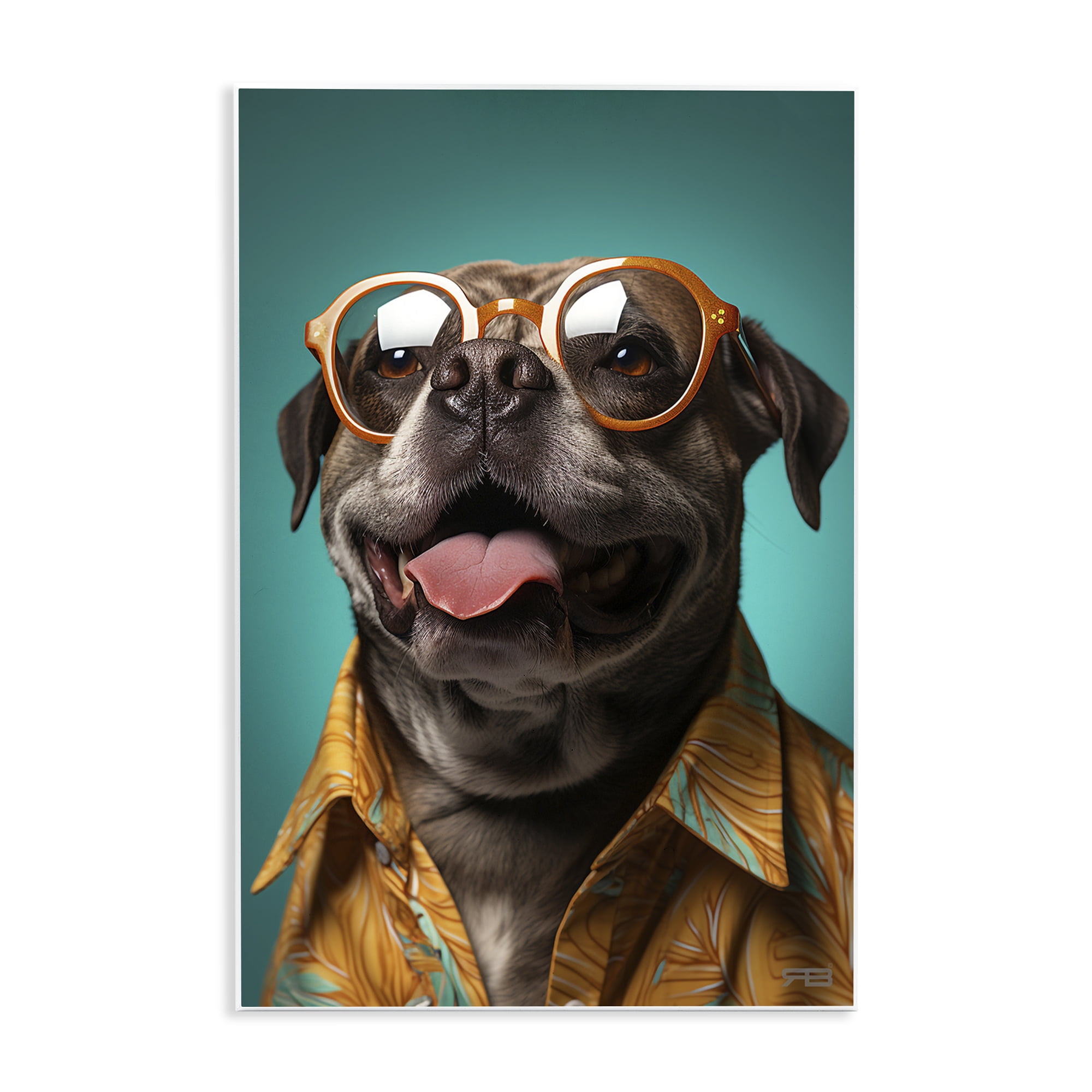 Stupell Industries Fashion Dog Friend Animals & Insects Painting Unframed Art Print Wall Art, 13 x 19
