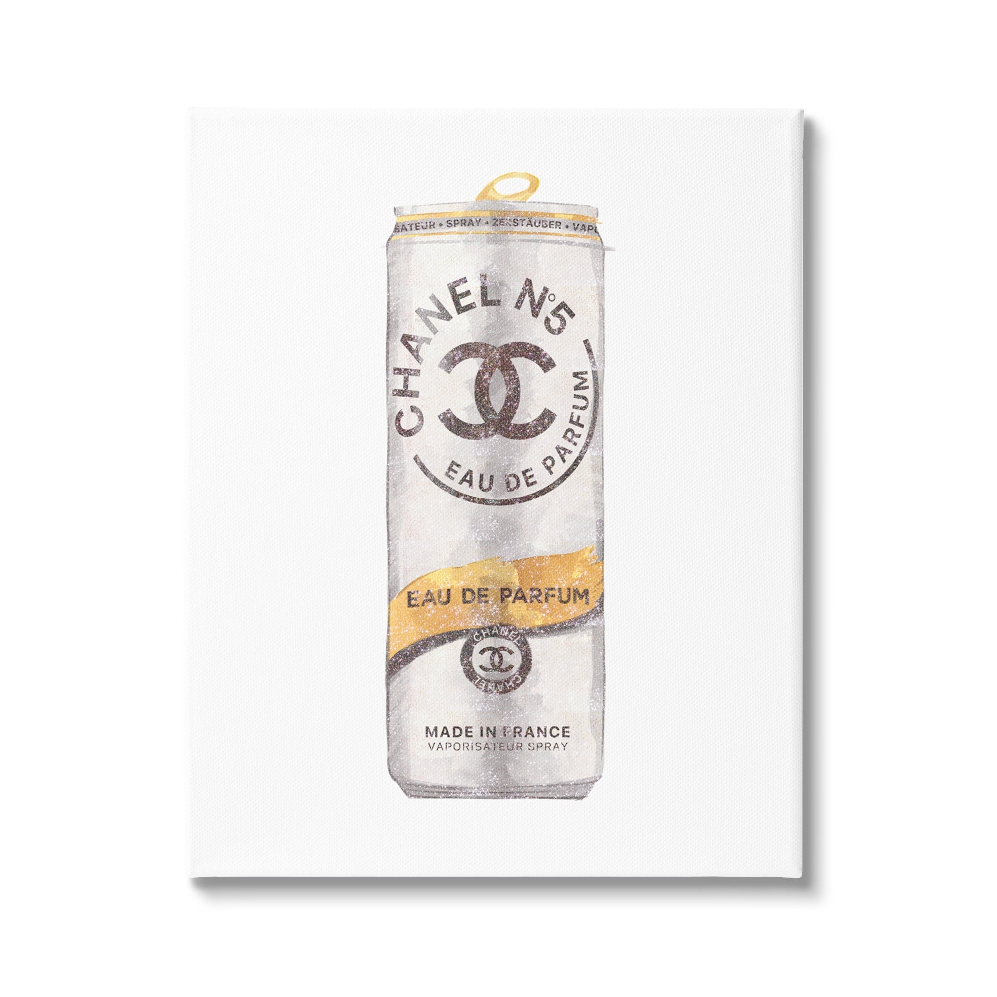 Stupell Industries Fashion Emblem Glam Perfume Beverage Can Style Canvas Wall Art, 24 x 30, Design by Ziwei Li