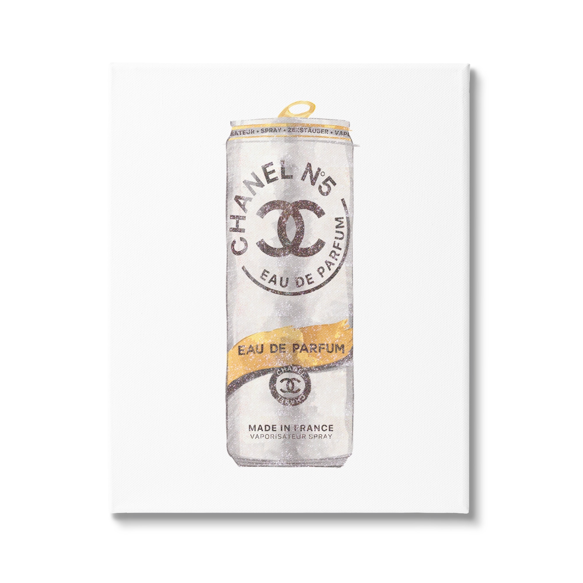 Stupell Industries Fashion Emblem Glam Perfume Beverage Can Style Canvas Wall Art, 36 x 48, Design by Ziwei Li
