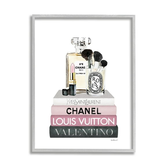 Stupell Industries Fashion Essentials above Glam Designer Books, 24 x 30,Design by Amanda Greenwood