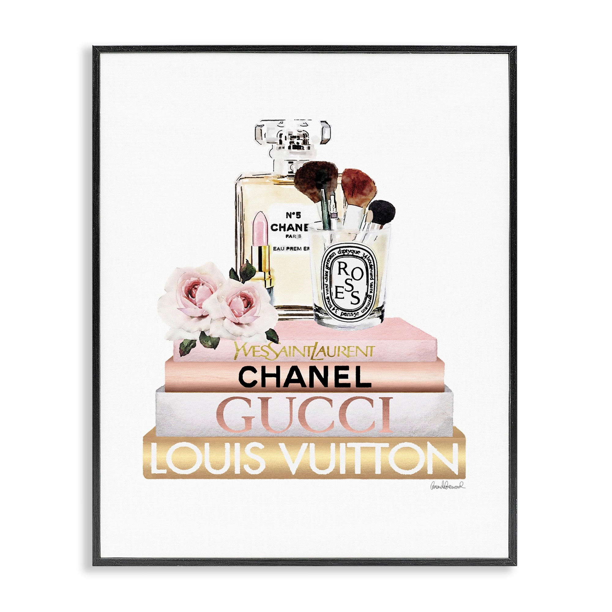11x14 Black Framed Fashion Essentials Canvas Print