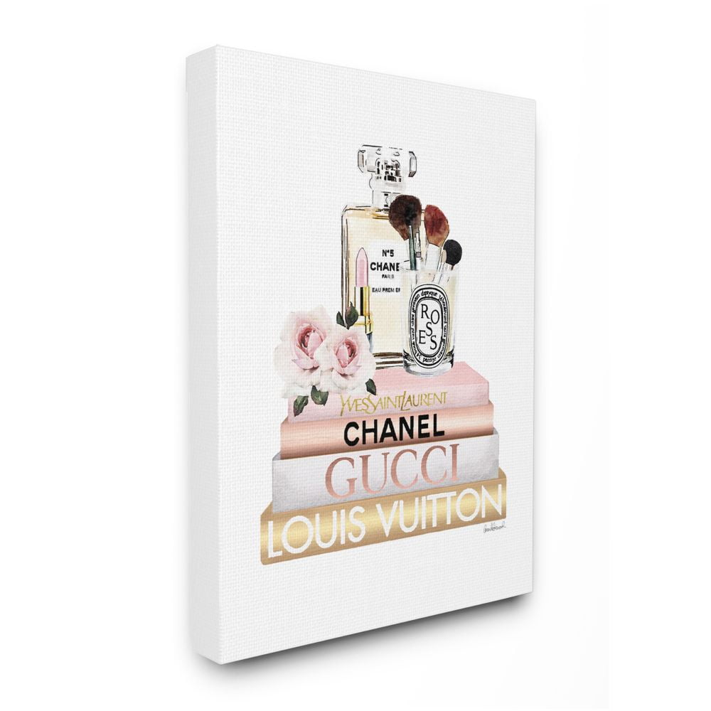 Fashion Essentials Glam Brands Canvas Wall Art, 30x40, White