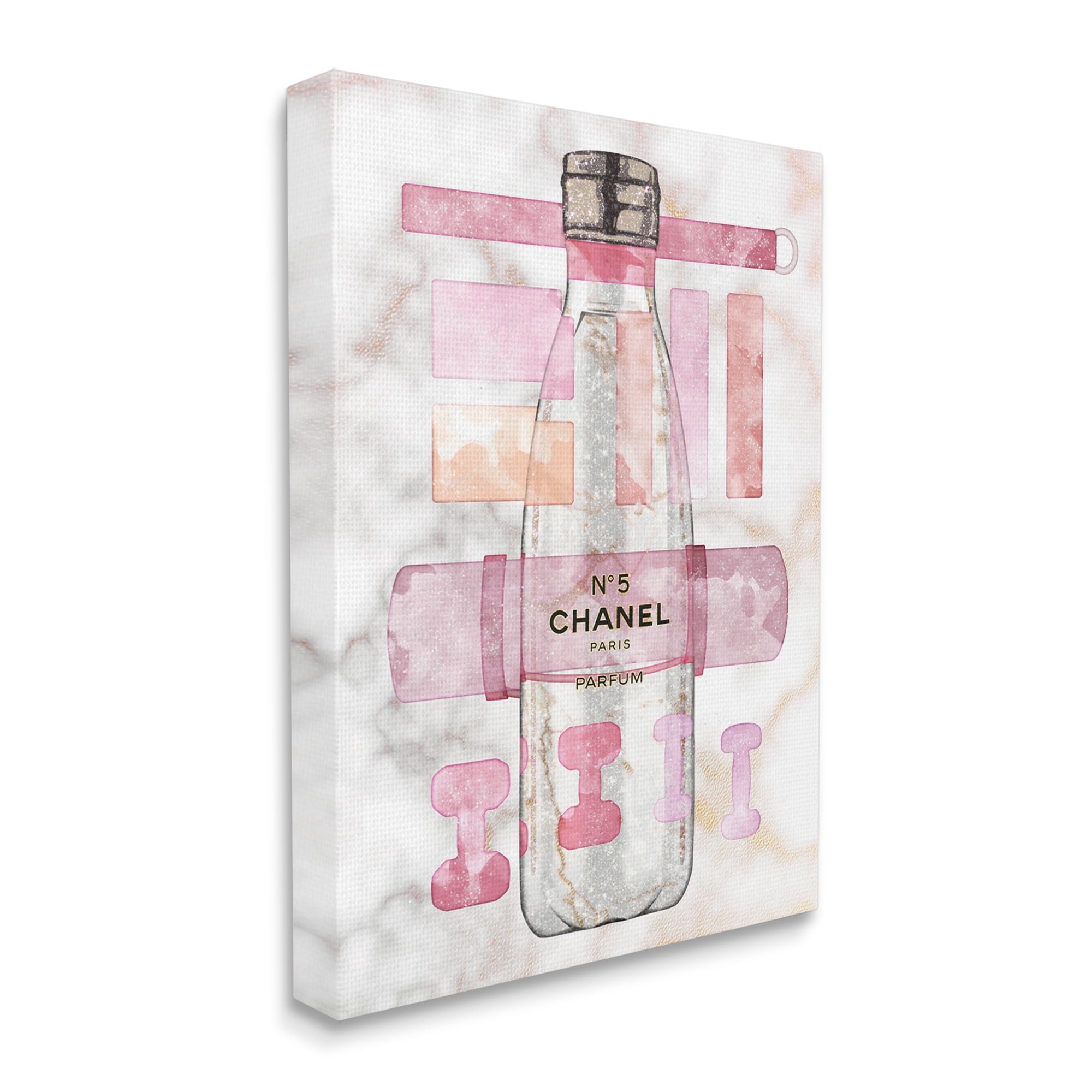Stupell Industries Fashion Exercise Bottle Pink Home Sports Equipment Beauty & Fashion Painting Gallery Wrapped Canvas Art Print Wall Art, 16 x 20