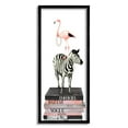 thumbnail image 1 of Stupell Industries Fashion Flamingo Zebra Glam Book Stack Pearls, 13 x 30, Design by Ziwei Li, 1 of 5