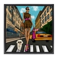 thumbnail image 1 of Stupell Industries Contemporary Fashion Girl in Big City Black Floating Frame Canvas Art, 18 x 18, by Tara Boone, 1 of 8