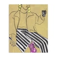 thumbnail image 1 of Stupell Industries Art Deco Fashion Girl in Stripes Canvas Art, 16 x 20, by Melissa Wang, 1 of 8