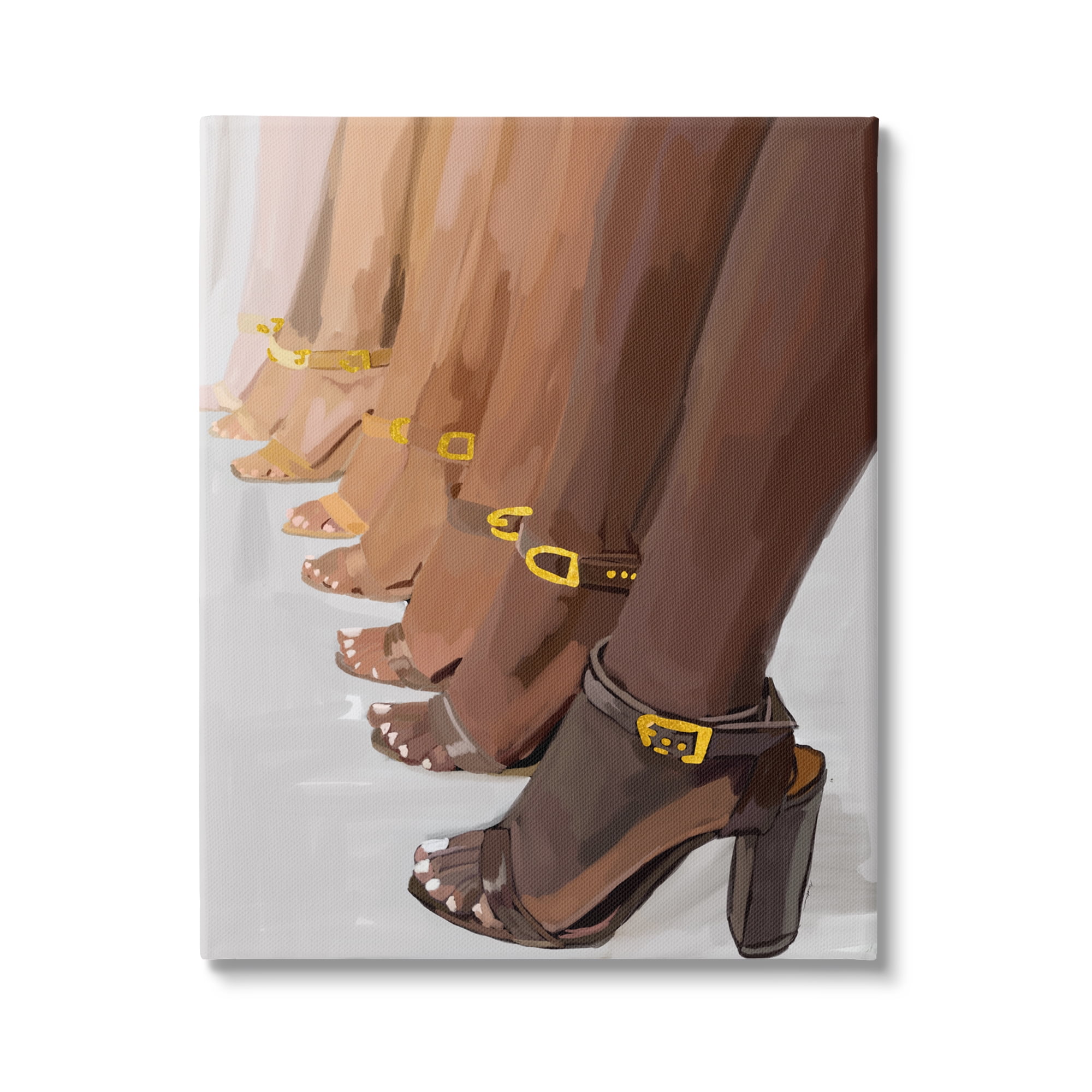 Stupell Industries Fashion Girls Heels Beauty & Fashion Painting Gallery Wrapped Canvas Art Print Wall Art, 16 x 20