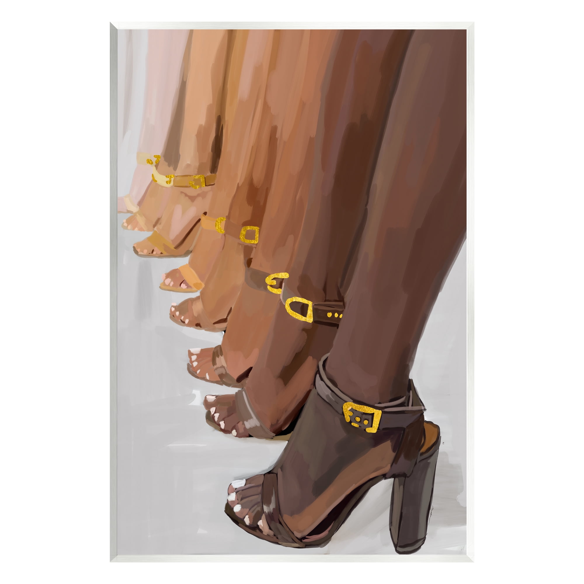 Stupell Industries Fashion Girls Heels Beauty & Fashion Painting Unframed Art Print Wall Art, 13 x 19