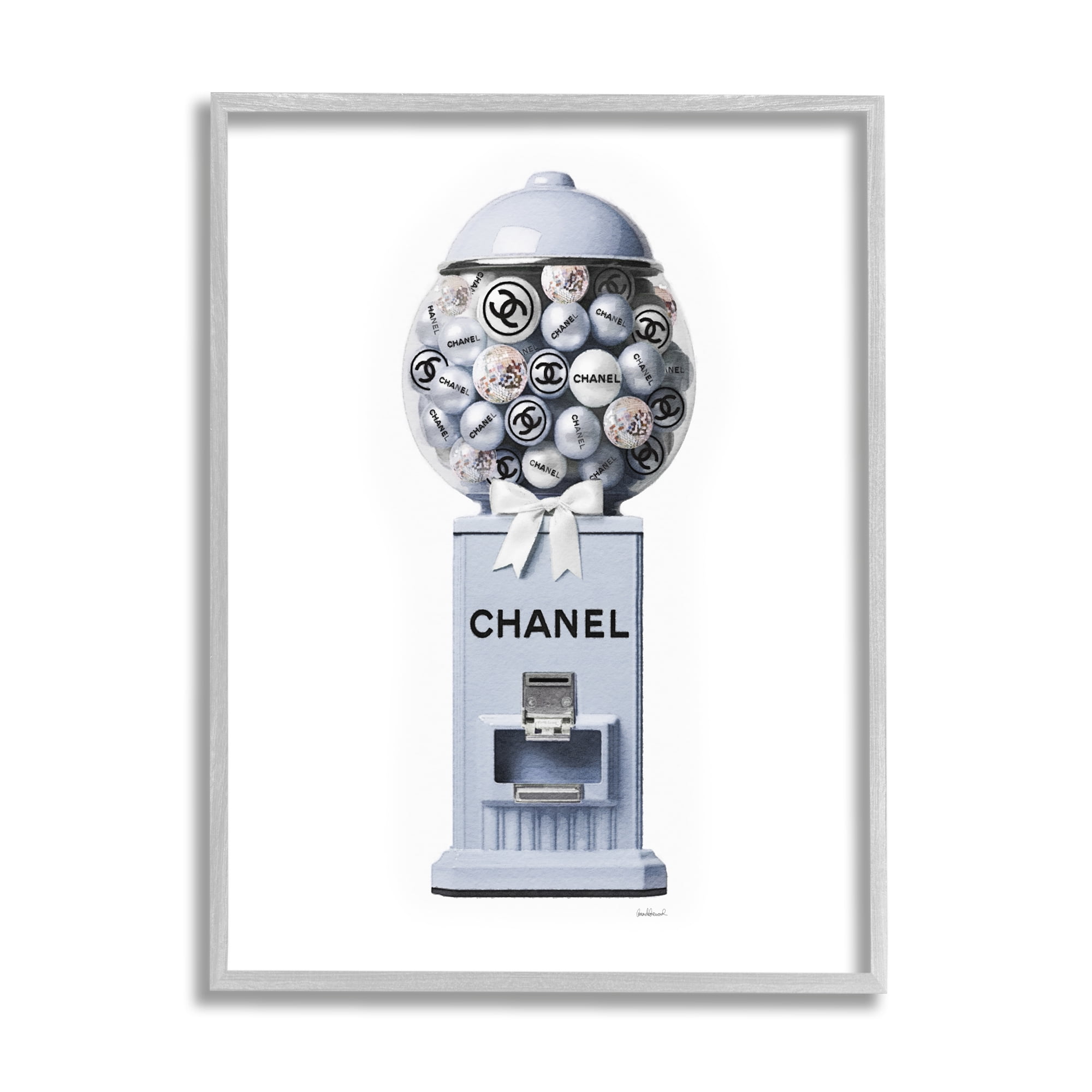 Stupell Industries Fashion Glam Candy Beauty & Fashion Painting Gray Framed Art Print Wall Art, 24 x 30