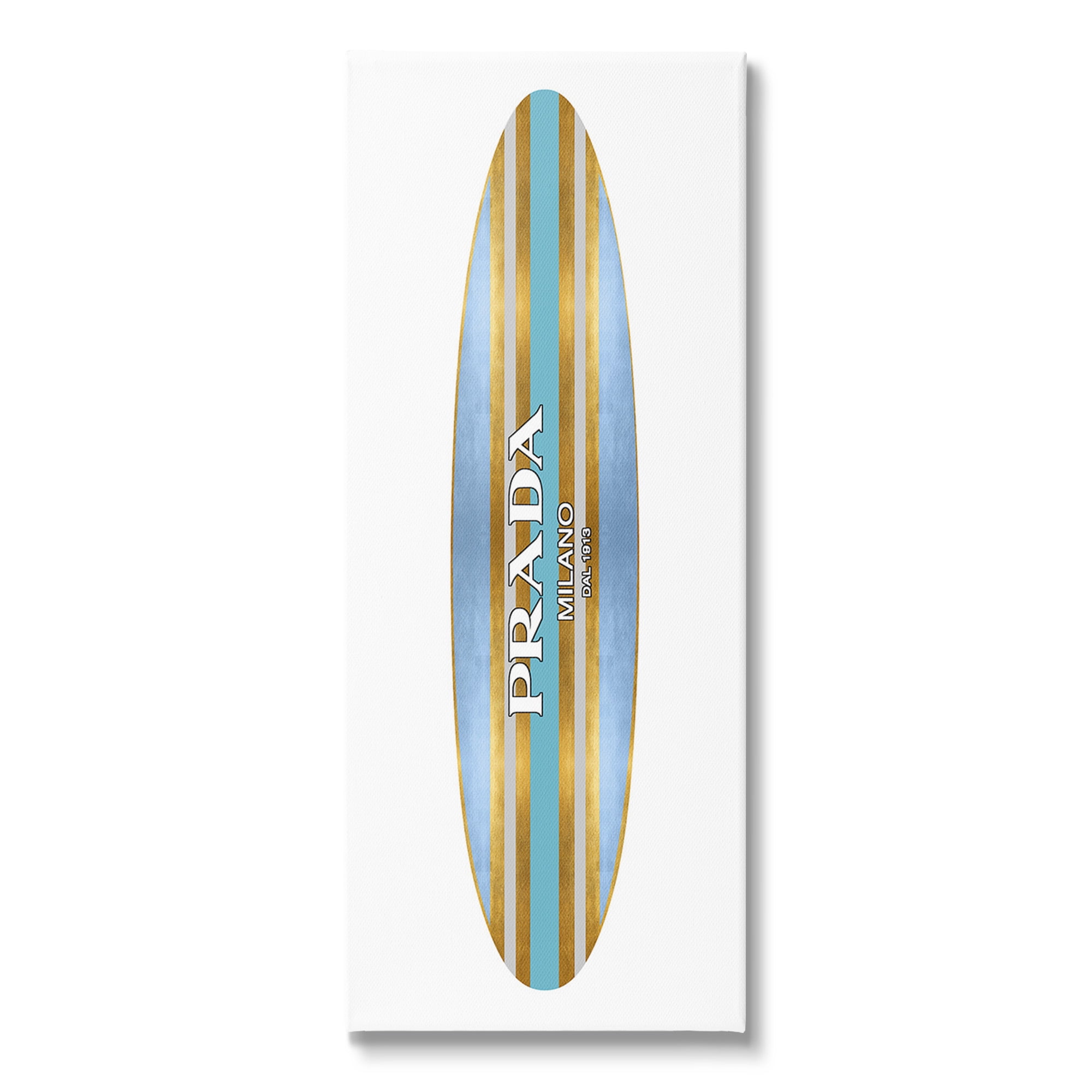 Stupell Industries Fashion Glam Surfboard Nature Painting Gallery Wrapped Canvas Art Print Wall Art, 17 x 40