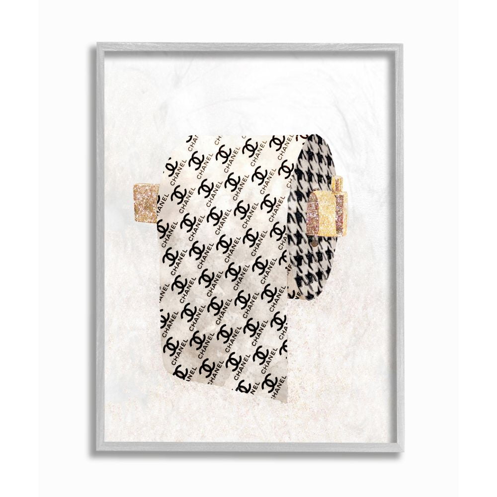 Stupell Industries Fashion Glam Toilet Paper Designer Detailing Designed by Ziwei Li