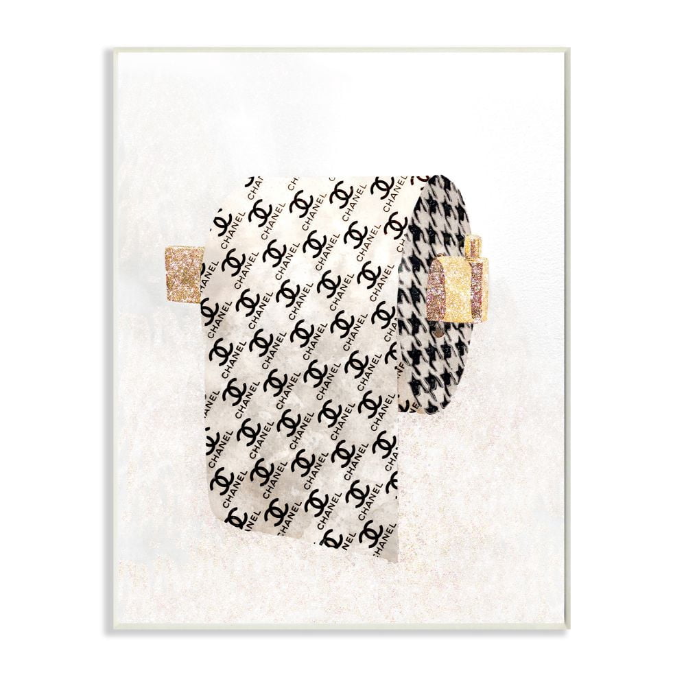 Stupell Industries Fashion Glam Toilet Paper Designer Detailing Designed by Ziwei Li