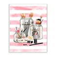 thumbnail image 1 of Stupell Industries Fashion Jars and Cosmetic Accessories Pink Stripes Design by Ziwei Li, 1 of 6