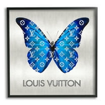 Stupell Industries Fashion Logo Butterfly Animals & Insects Painting Black Framed Art Print Wall Art, 12 x 12