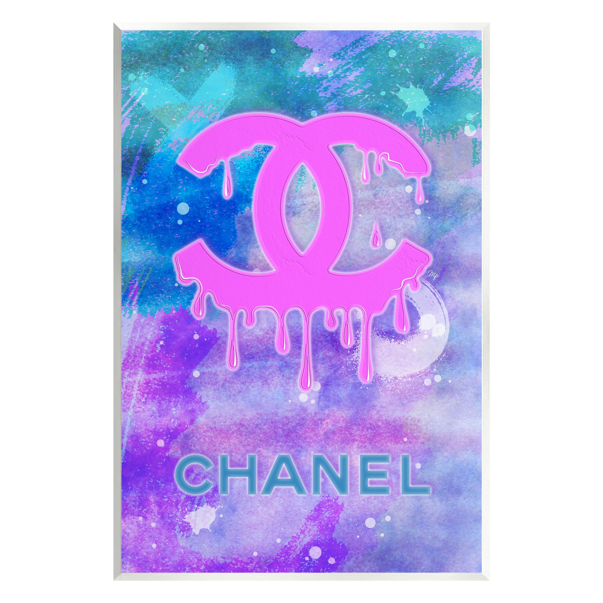 Stupell Industries Fashion Logo Modern Drip Abstract Painting Unframed Art Print Wall Art, 10 x 15