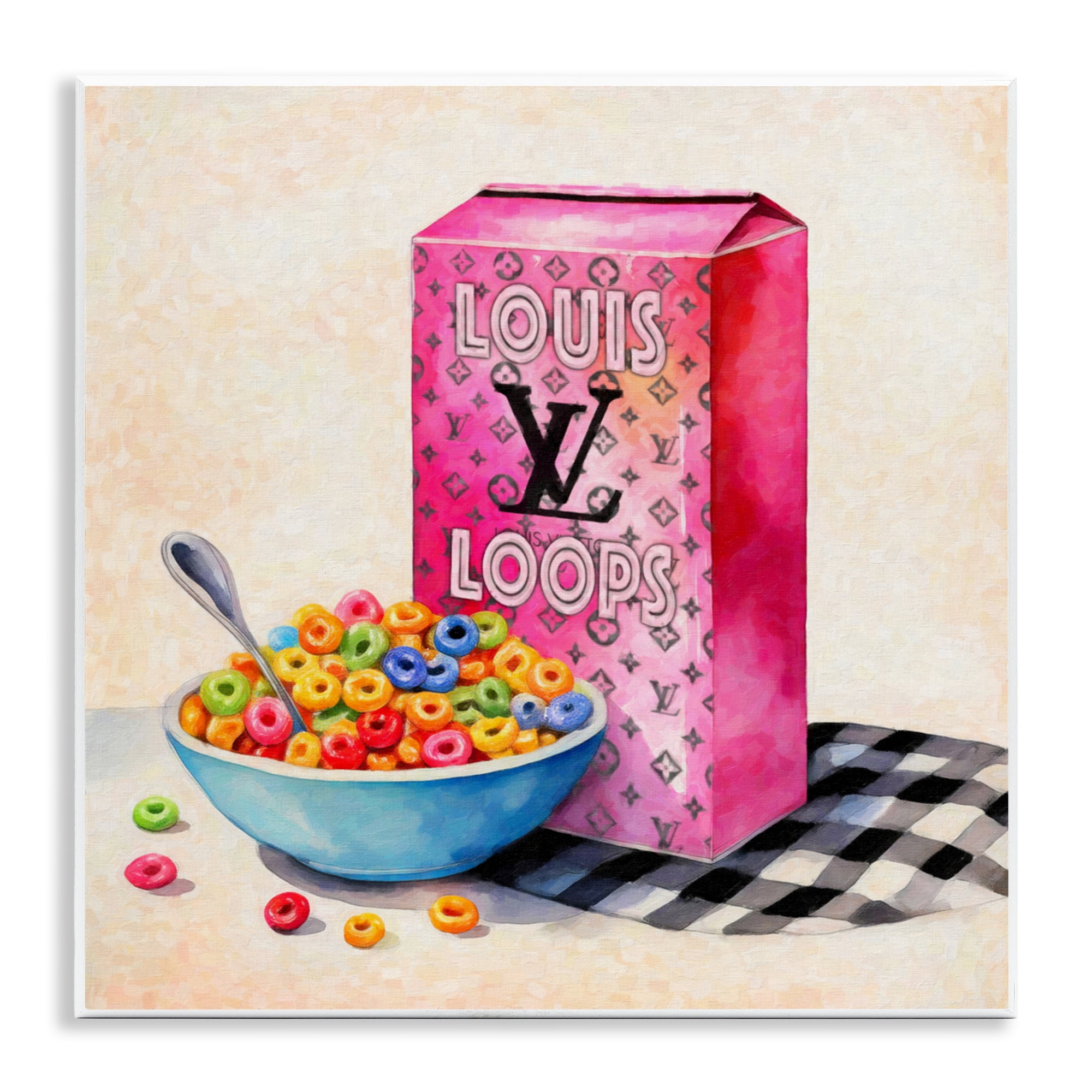 Stupell Industries Fashion Loops Cereal Wall Plaque Art, design by Grotto Studios