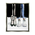 thumbnail image 1 of Stupell Industries Fashion Man & Woman Shoes Heels Beauty & Fashion Painting Gray Floater Framed Art Print Wall Art, 1 of 6