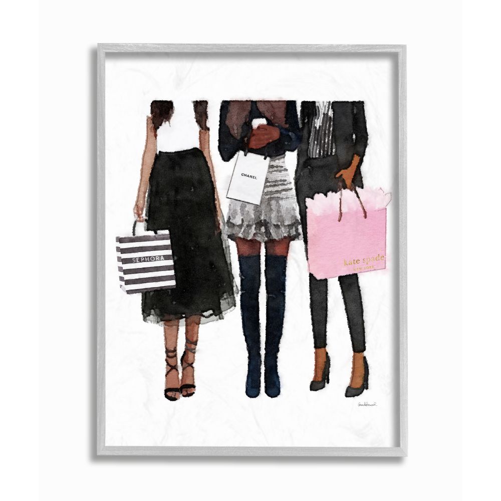 Stupell Industries Fashion Models Brands Glam Watercolor Framed Wall Art by Amanda Greenwood
