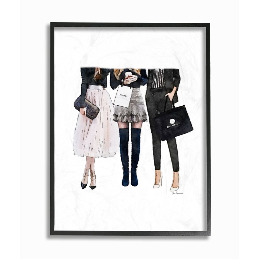Stupell Industries Fashion Models Glam Brands Watercolor Framed Wall Art by Amanda Greenwood