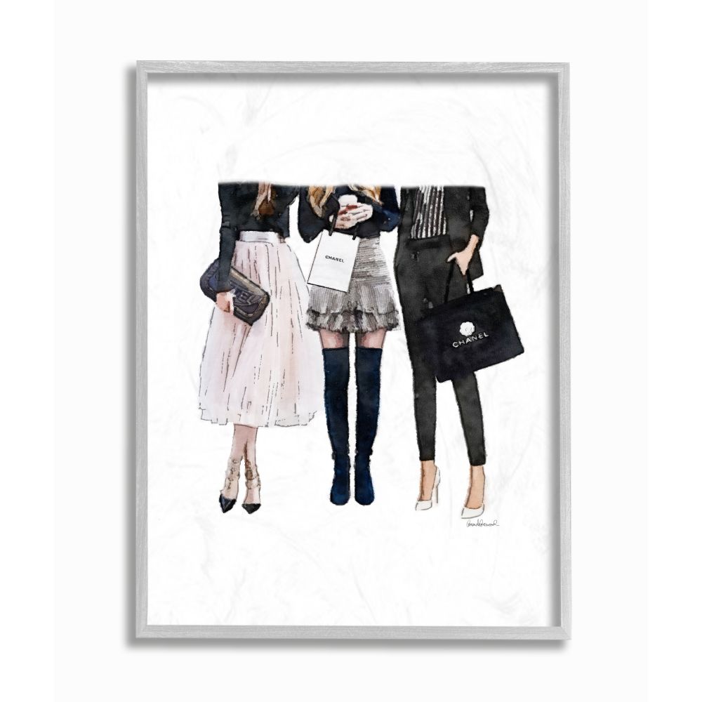 Stupell Industries Fashion Models Glam Brands Watercolor Framed Wall Art by Amanda Greenwood