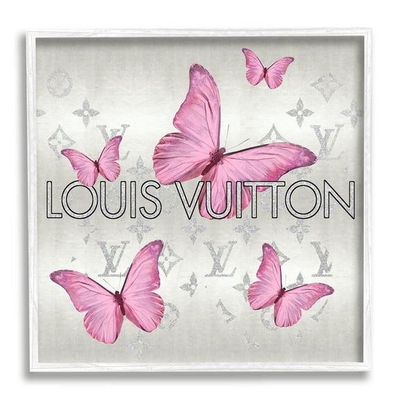 Stupell Industries Fashion Pattern Butterflies Animals & Insects Painting White Framed Art Print Wall Art, 17 x 17