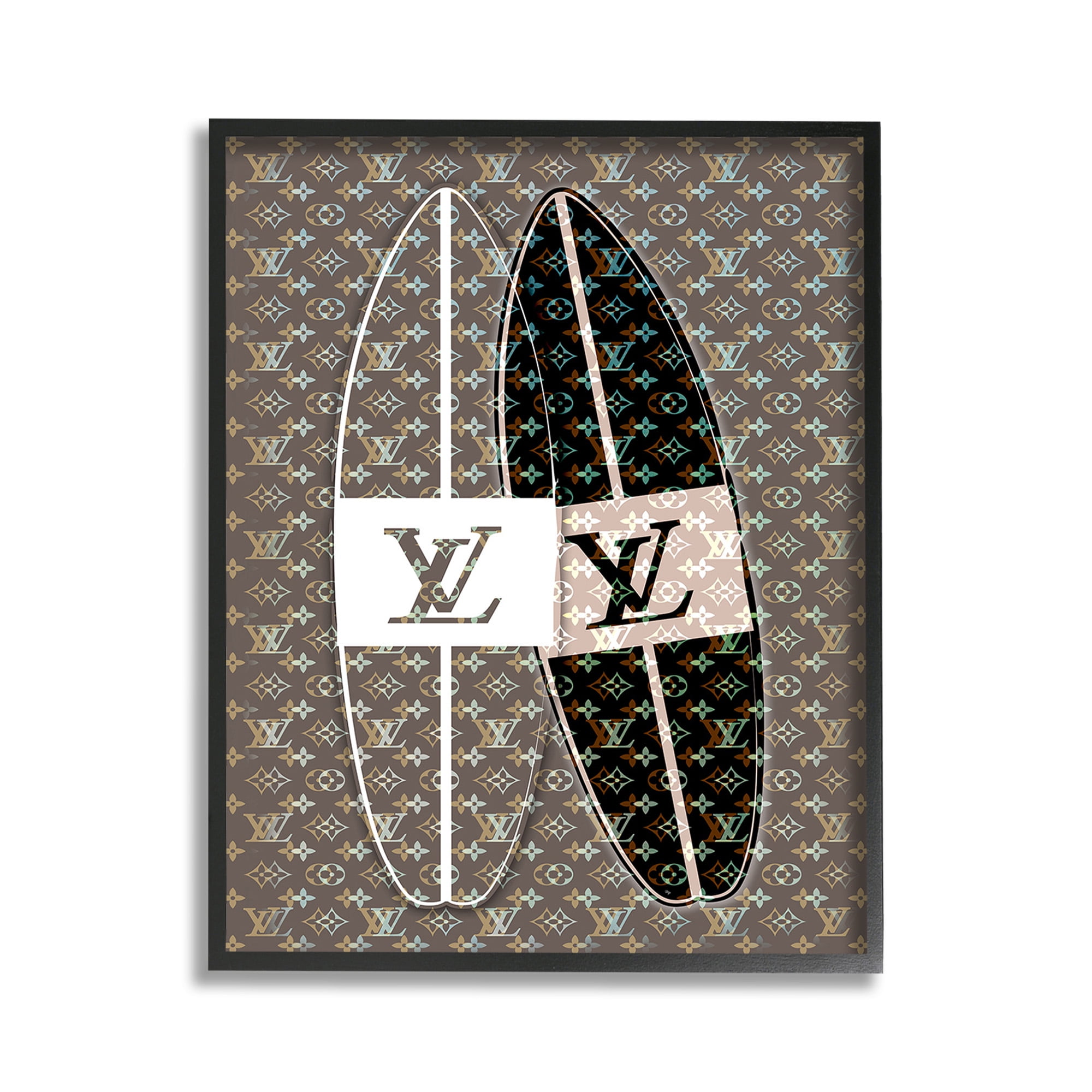 Stupell Industries Fashion Patterned Surf Beauty & Fashion Painting Black Framed Art Print Wall Art, 11 x 14