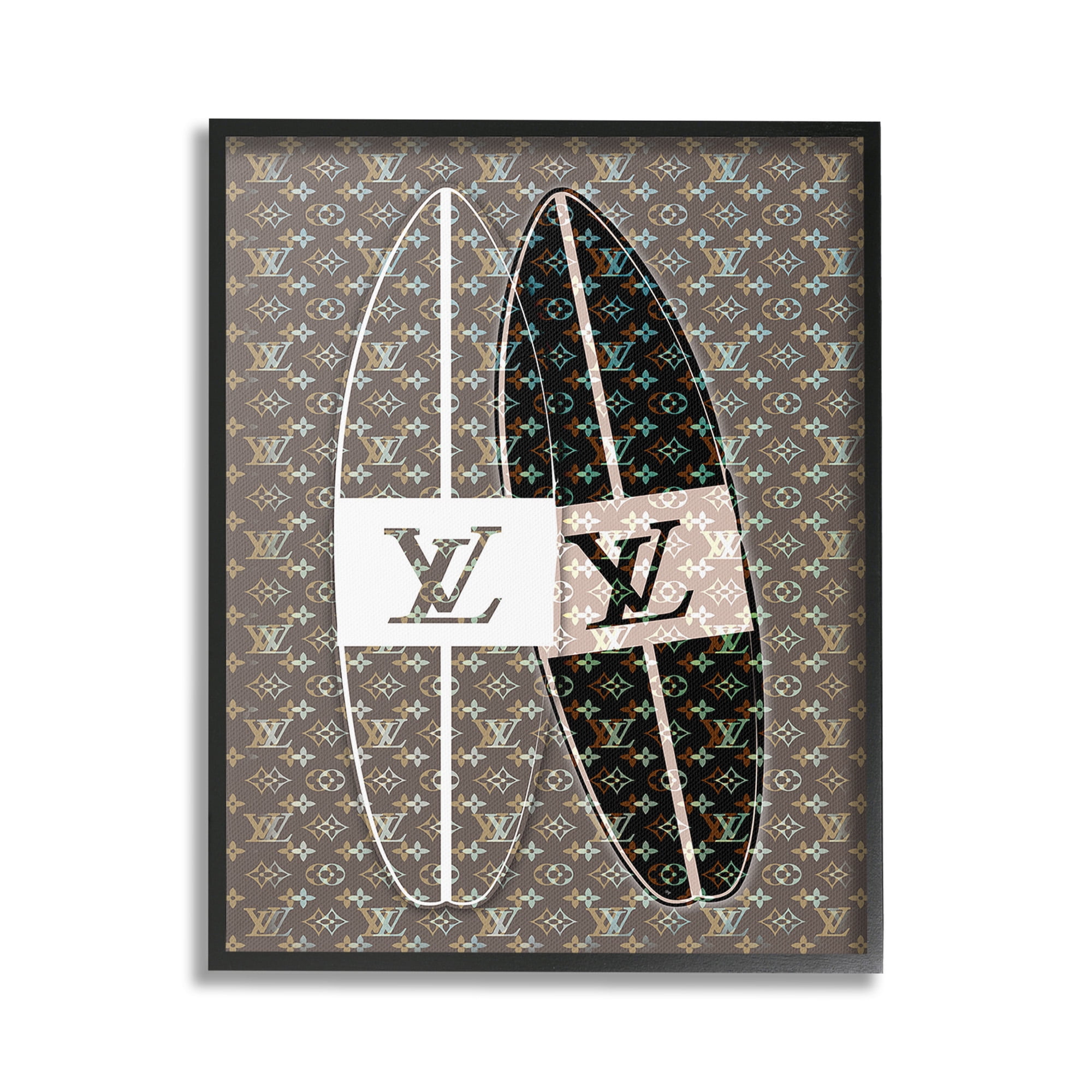 Stupell Industries Fashion Patterned Surf Beauty & Fashion Painting Black Framed Art Print Wall Art, 24 x 30